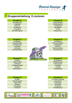 Gruppeneinteilung E-Junioren - General