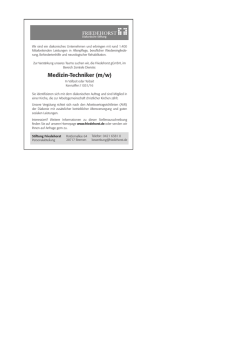 Medizin-Techniker (m/w)
