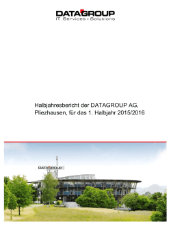 DATAGROUP AG Halbjahresabschluss 2015/2016