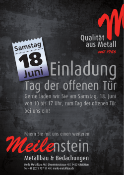 Samstag Juni - Meile Metallbau AG
