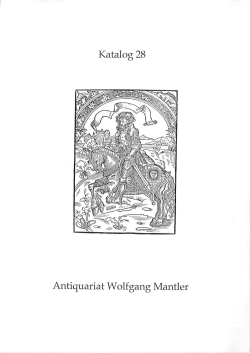 Katalog 28 - Antiquariat Mantler