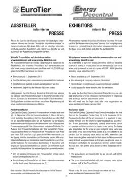 aussteller presse exhibitors press