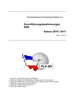 Durchf&uuml;hrungsbestimmungen RSK 2016-17