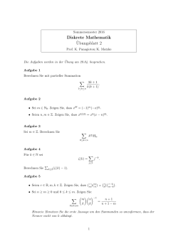 Blatt 2 - Mathematik