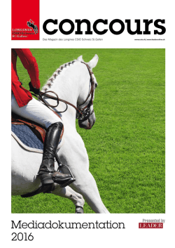 Das Magazin des Longines CSIO Schweiz St.Gallen