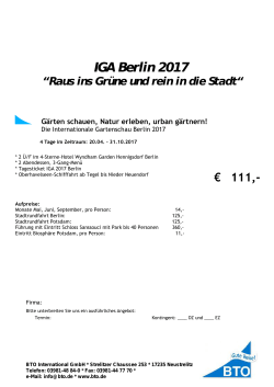 IGA Berlin 2017 - “Raus ins Grüne und rein in die Stadt“
