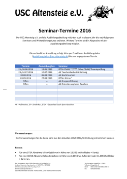 Seminar Termine 2016