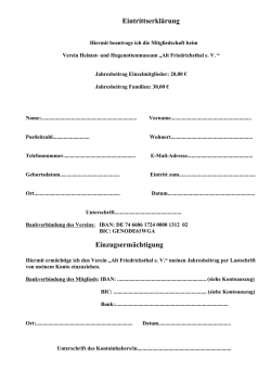 Eintrittsformular - Hugenottenmuseum Friedrichstal