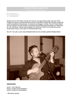 Infoblatt Christoph Martin
