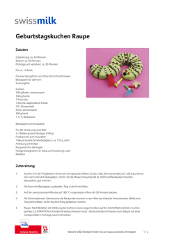 Geburtstagskuchen Raupe