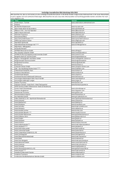 Vorläufige Ausstellerliste RDA