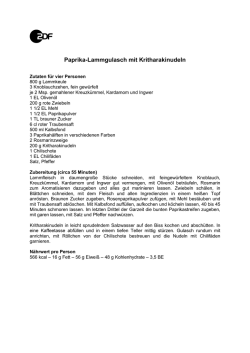 Paprika-Lammgulasch mit Kritharakinudeln
