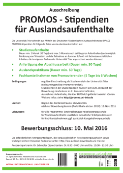 Ausschreibung - Universität Trier