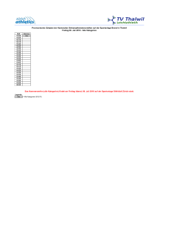 OEKM 2016 - Zeitplan - Provisorisch - U12-U16 - TV