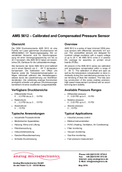 AMS 5612 – Calibrated and Compensated Pressure Sensor