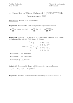 Blatt 4 - Fakultät für Mathematik