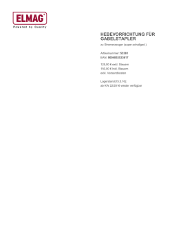 Hebevorrichtung für Gabelstapler