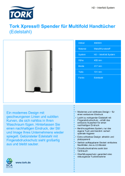 Tork Xpress® Spender für Multifold Handtücher (Edelstahl)