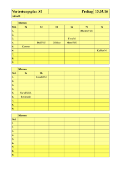 Vertretungsplan SI Montag 09.05.16