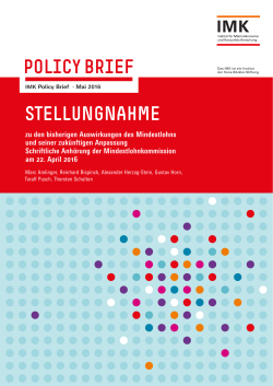 Policy Brief IMK, Mai 2016 - Hans-Böckler