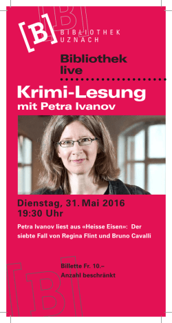 Krimi-Lesung - Bibliothek Uznach
