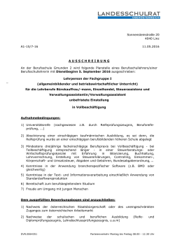 Ausschreibung Berufsschule Gmunden 2