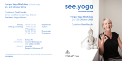 Iyengar Yoga Workshop bei see.yoga 21.−23. Oktober 2016 Iyengar