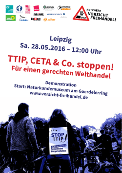 TTIP, CETA & Co. stoppen! - Netzwerk Vorsicht Freihandel