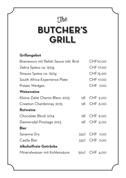 Grillangebot Boerewors mit Relish Sauce inkl. Brot CHF
