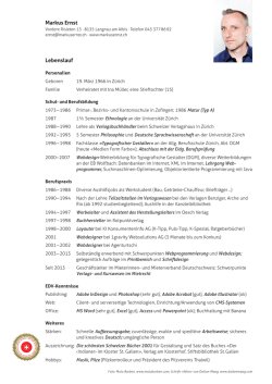 Lebenslauf Markus Ernst