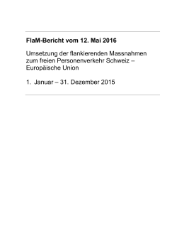 Bericht - Der Bundesrat admin.ch