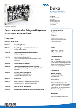 Einsatz automatischer Fahrgastzählsysteme