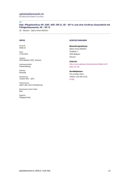 Dipl. Pflegefachfrau HF, GKP, AKP, DN II, 40