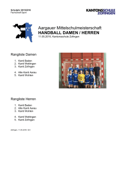 Aargauer Mittelschulmeisterschaft HANDBALL DAMEN / HERREN