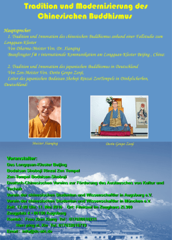 Hauptsprecher: 1. Tradition und Innovation des chinesischen
