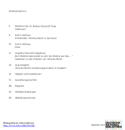 Inhaltsverzeichnis б 10 Matthias L&ouml;b, Dr. Barbara R&uuml;schoff