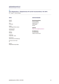 Dipl. Pflegefachfrau / Pflegefachmann HF als RAI