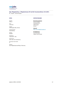 Dipl. Pflegefachfrau / Pflegefachmann HF als RAI