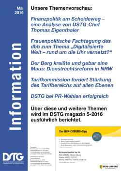 Die Wandzeitung Mai 2016 - Deutsche Steuer