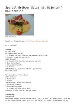 Spargel-Erdbeer-Salat mit Dijonsenf-Hollandaise