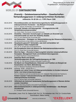 Diversity &ndash; Geisteswissenschaften &ndash; Gesellschaften