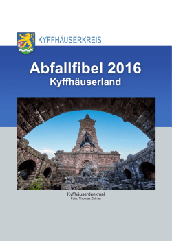 Abfallfibel 2016 - im Kyffhäuserkreis