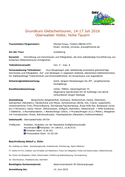 Grundkurs Gletschertouren