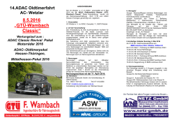 Ausschreibung 1 - Automobilclub Wetzlar eV im ADAC Hessen