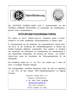 stützpunktkoordinator/in - Fussball