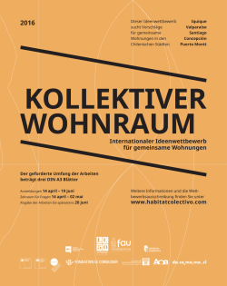 Internationaler Ideenwettbewerb f&uuml;r gemeinsame Wohnungen