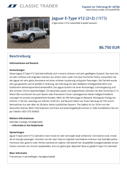 Jaguar E-Type V12 (2+2) (1973) 86.750 EUR