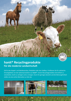 hanit&reg; Recyclingprodukte