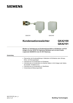 Kondensationswächter QXA2100 QXA2101
