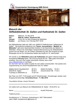 Besuch der Stiftsbibliothek St. Gallen und Kathedrale St. Gallen